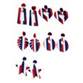 thumbnail image 4 of Pendientes de acrílico geométrico Qarigey Día de la Independencia americana Joyería exagerada, 4 of 6