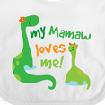 thumbnail image 4 of Inktastic My Mamaw Loves Me Grandson Boys Baby Bib, 4 of 4