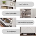 thumbnail image 4 of JESTOP Shoe Storage with Drawers for Entryway, Wood Shoes Organizers, Freestanding Large Shoe Rack with Adjustable Shelves for Hallway Foyer, 4 of 8