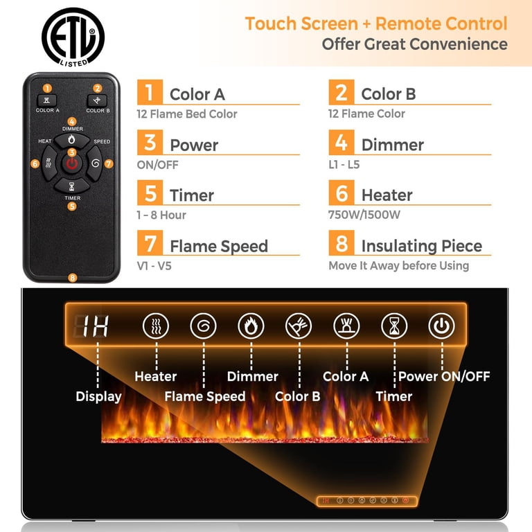 Remote Control For Fireplace Electric Fireplace With Remote Control 30