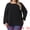 Black, variant on DARING DIVA Women's Plus Crewneck Chiffon Swiss Dots Shirts Top 3X Caramel