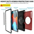 thumbnail image 2 of Dteck Case for Samsung Galaxy Tab S7 FE T730/T736B 12.4-inch,Shockproof Three-Layer Heavy Duty Protector Rubber Hard Stand Cover for Galaxy Tab S7 Plus 12.4" SM-T970/T975,Red, 2 of 8