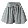 thumbnail image 2 of Vedolay Women's Summer Casual High Waist Slim Solid Sports Shorts,Gray M, 2 of 5