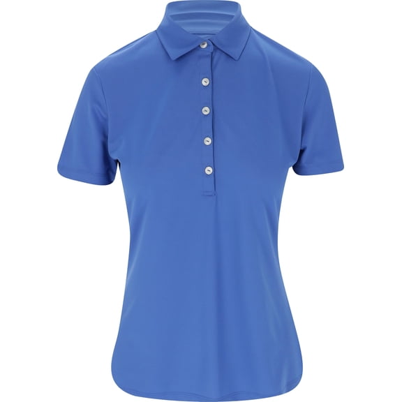 Greg Norman Freedom Micro Pique Stretch Aegean Blue Shirt Women M
