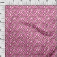 thumbnail image 3 of oneOone Rayon Pink Fabric Florals Sewing Craft Projects Fabric Prints By Yard 56 Inch Wide, 3 of 4