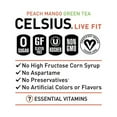 thumbnail image 4 of CELSIUS® Fizz Free Peach Mango Green Tea, Sugar Free Energy Drink, 12 Fl Oz (Pack of 4), 4 of 5
