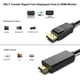 thumbnail image 2 of DisplayPort to HDMI 6 ft Gold Plated Cable, Avacon Display Port to HDMI Adapter Male to Male Black, 2-Pack, 2 of 5