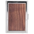 thumbnail image 3 of Estuche para tarjetas de madera, caja fuerte para tarjetas de crédito bancarias, estuche portátil para tarjetas de identificación comercial, estuche protector para hombres y mujeres, nogal, 3 of 8