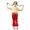 Red, variant on JTieacloth Girls Cute Pants Children's Bright Flared Pants Dance Folk Dance Fishtail Pants,Sizes 2-3 Years