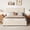 Off-White, variant on COFUNOK Twin Platform Bed Frame, Velvet Upholstered Adjustable Headboard, No Box Spring Needed, Easy Assembly, Off-white