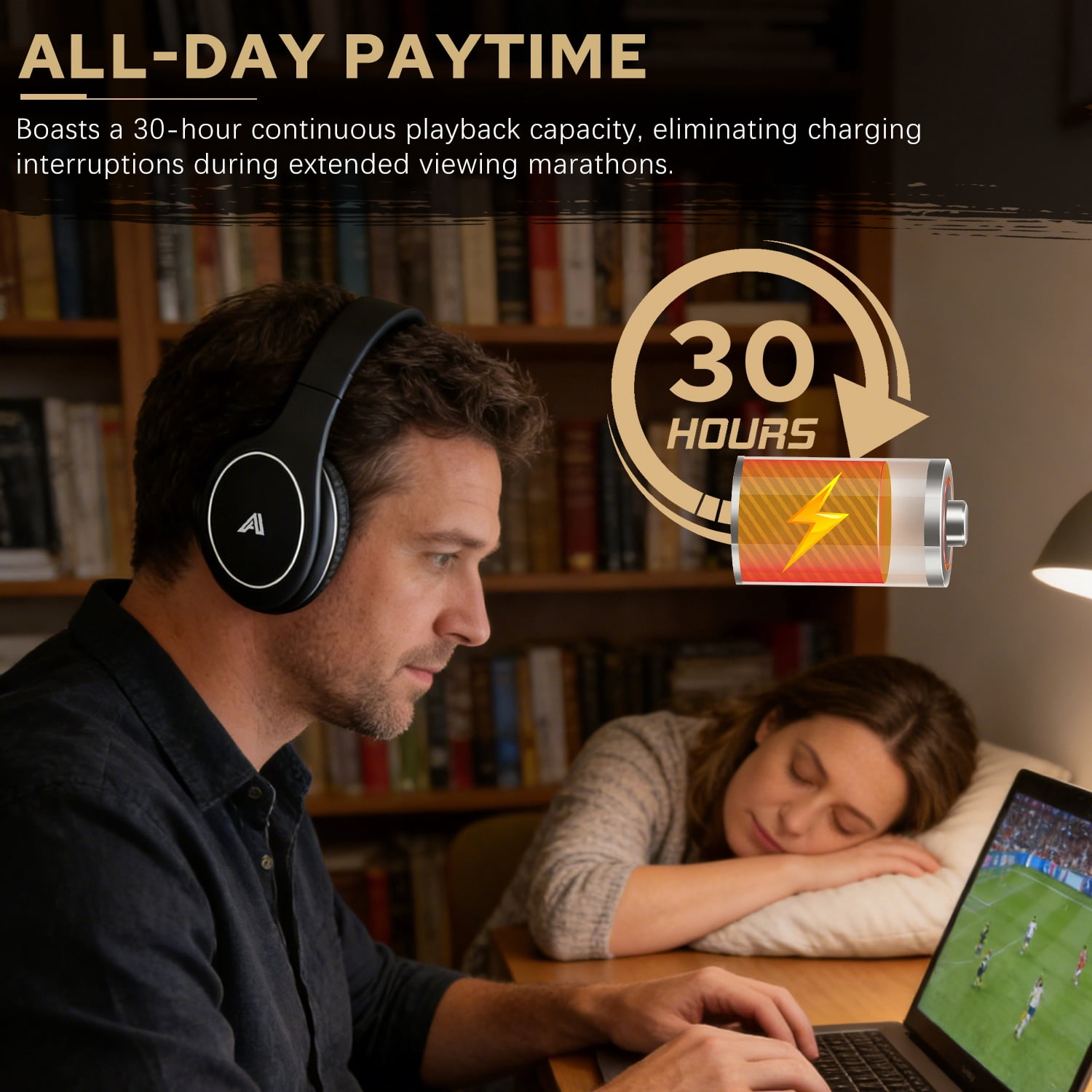 Tv Headsets Wireless Tv Headphones for tv Watching with Transmitter Stereo Earphones Wired with 2.4GHz RF Transmitter Optical RCA AUX FM Radio 100ft for Seniors Watching Home TV Game Computer
