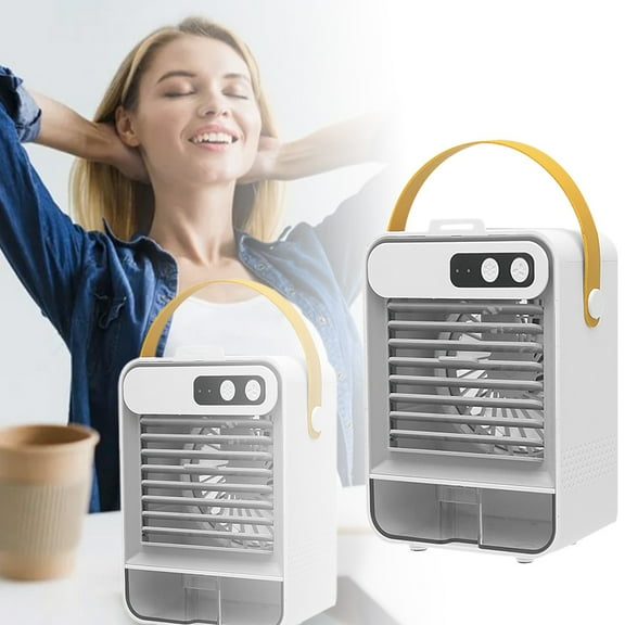 LLDYYDS Portable Air Cooler, Fan Humidifier Personal Cooling, Add Ice Cubes, Mini AC Air Conditioner for Outdoor Dormitory Desktop