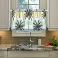 thumbnail image 5 of Coolnut Palm Tree Kitchen Curtains 2 Panels, UV Protected Tier Curtains Half Window Curtains Kitchen Tiers for Guest Room Bathroom Sink Laundry Room Basement,36 x 27 Inch, 5 of 7