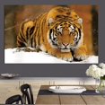 thumbnail image 3 of Cuadro de pared redondo moderno con diseño de tigre de la selva salvaje, lienzo impreso, arte pop, animal, para sala de estar, 12.0 x 16.0 in, 3 of 5