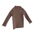 thumbnail image 1 of Laklulu Camiseta de Manga Larga con Cuello Alto para bebé Abrigo Base cálido para bebé Abrigo Base para niña （Café Claro）,73cm, 1 of 5