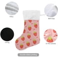 thumbnail image 4 of SKYSONIC Strawberry Christmas Stocking Personalized Large Candy Stocking Hanging Gift Xmas Stockings Decoration for Family Holiday Party Ornaments Decor Fireplace, 4 of 7