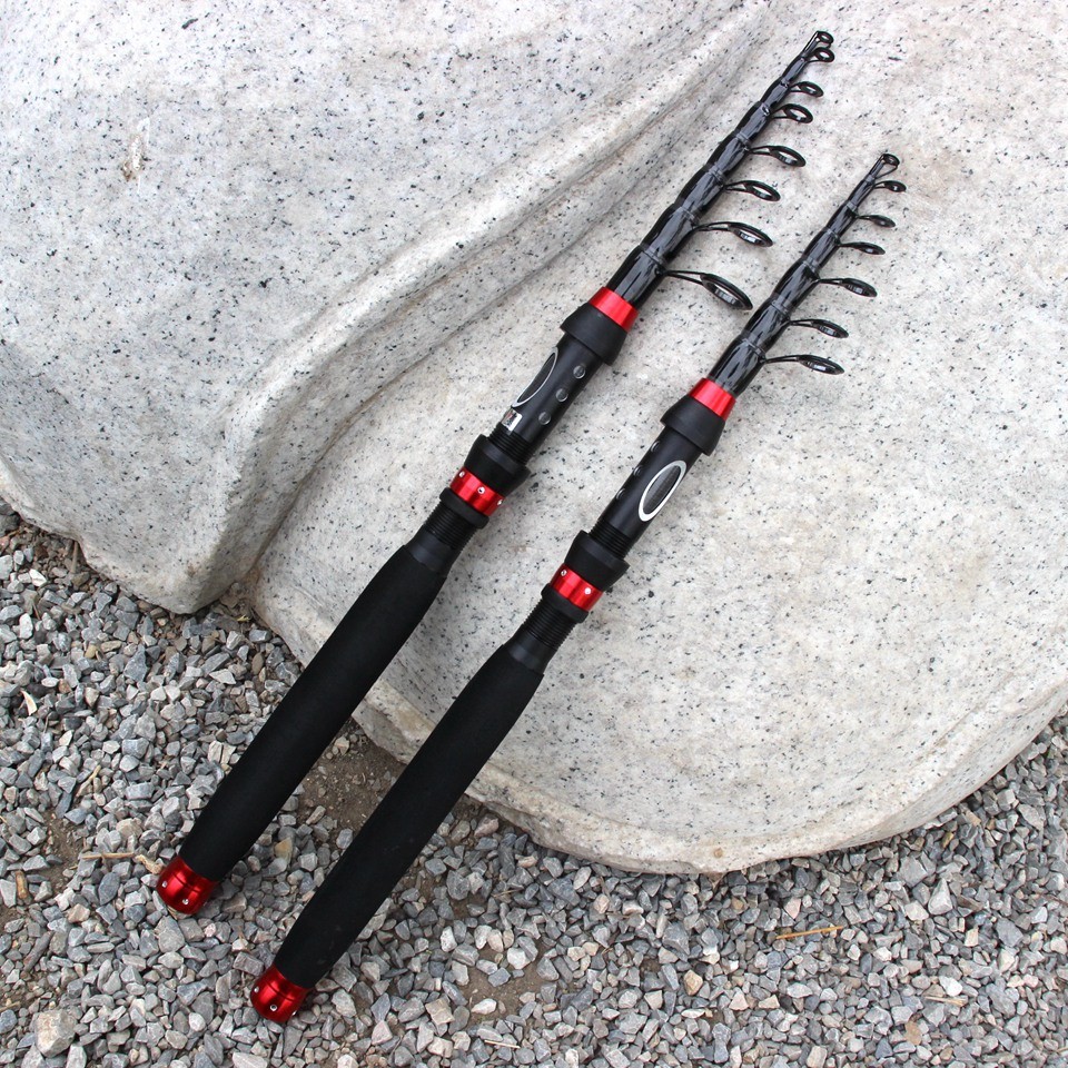 Rock Fishing Rod Carbon Fiber Spinning Telescopic Fishing Rod 1.8M 2.1M 2.4M 3M