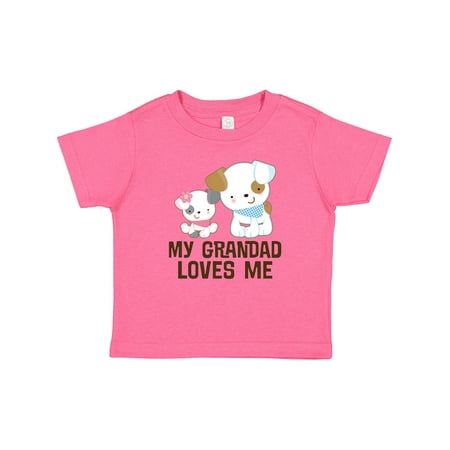

Inktastic My Grandad Loves Me Granddaughter Puppy Girls Gift Baby Girl T-Shirt
