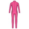thumbnail image 2 of Vxuxlje Kids Boys Girls Spandex Turtleneck Long Sleeve Unitard Jumpsuit Full Length Gymnastic Leotard Rose XXL, 2 of 7