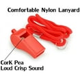 Red Emergency Whistles with Lanyard, Loud Crisp Sound, 12 Packs Plastic