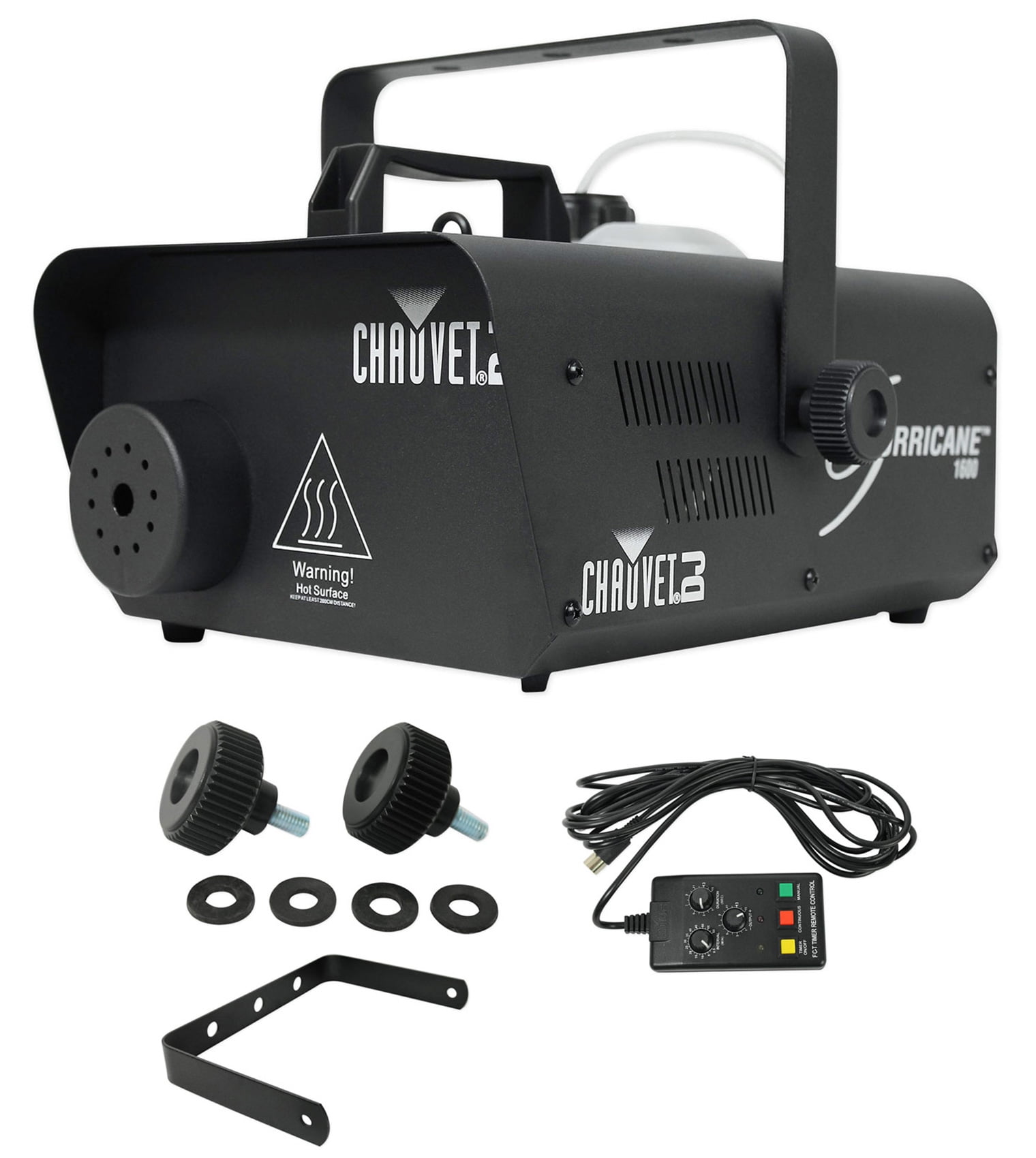 Chauvet DJ H1600 Hurricane 1600 DMX Fog Machine+Remote Timer -25,000 CFM+Speaker
