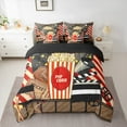 thumbnail image 2 of Manfei Movie Theater Theme 7pcs Bedding Comforter Set,Cinema Popcorn Queen Bedding Sets,Retro Filmstrip Queen Sheet Sets For Girl,Microfiber Bedroom Decor Reversible, 2 of 8