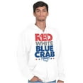 thumbnail image 5 of Maryland Patriotic Crab 4th of July Zip Up Hoodie Men's Women's Brisco Brands M, 5 of 6