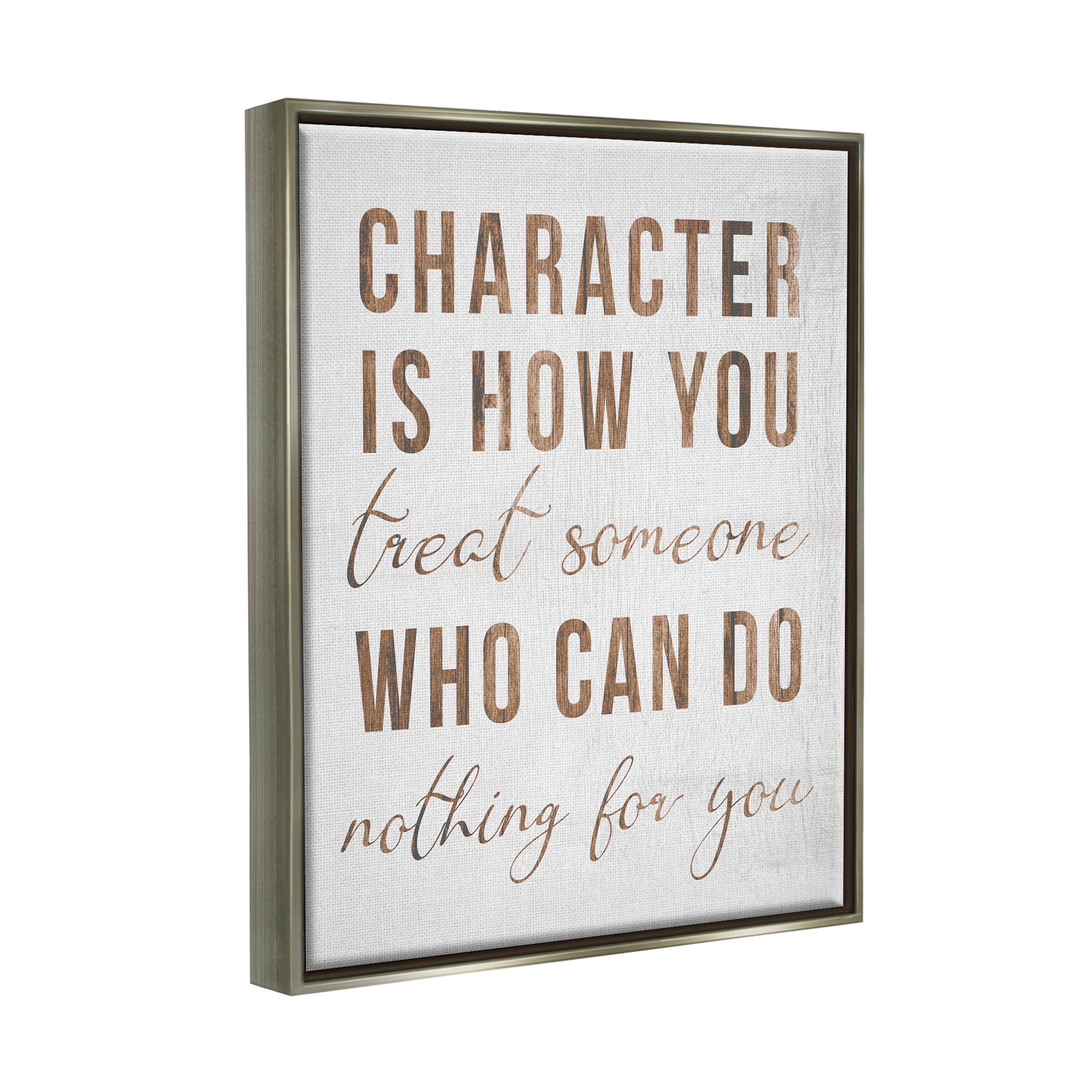 How You Treat Someone Inspirational Inspirational Graphic Art Luster Gray Framed Art Print Wall Art