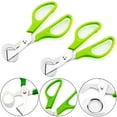 thumbnail image 2 of 2 Pieces Quail Egg Scissors, Stainless Steel Quail Egg Scissors, Small Egg Scissors, Scissors for Opening Quail Eggs, Stainless Steel Egg Shell Opener for Home, Kitchen, Restaurant (Green), 2 of 7