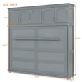 thumbnail image 7 of Full Size Murphy Bed Chest, Wooden Murphy Cabinet Bed Lift Up Bed Frame with Top Cabinets, Folding Wall Bed Frame for Guest Room/Study/Office, No Box Spring Needed, Gray, 7 of 7