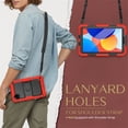 thumbnail image 6 of XYX For Xiaomi Redmi Pad SE 2024 Case 8.7 inch, 3in1 Heavy Duty Shockproof Tablet Case with Stand, Shoulder Strap, Red, 6 of 7