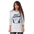 thumbnail image 3 of Split Happens Bowling League Nerd Long Sleeve TShirt Men Women Brisco Brands L, 3 of 6