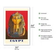 thumbnail image 2 of Egypt - Egyptian Pharaoh Tutankhamun (King Tut) - Vintage Travel Poster c.1970s - Fine Art Matte Paper Print (Unframed) 30x44in, 2 of 4