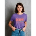 thumbnail image 2 of Delete Negativity Hot Salmon Shaped T-Shirt Women -Image by Shutterstock, Female XX-Large, 2 of 4