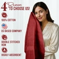 thumbnail image 4 of Dan River Bath Towel 4 Pack 27x54 in Ultra Soft Quick Drying Cotton Towel - Red, 4 of 8