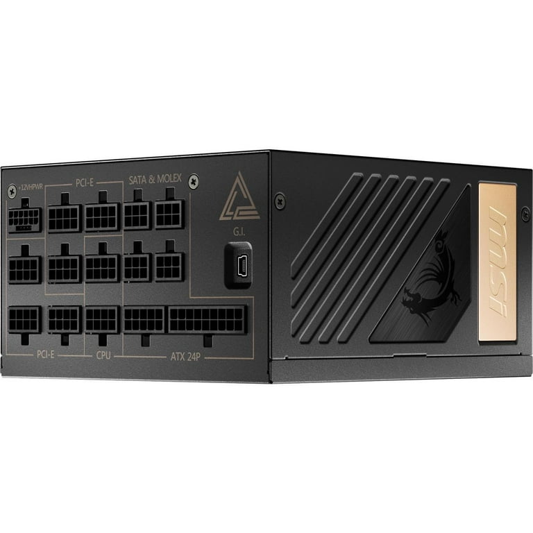 MSI MEG Ai1300P Gaming PSU - PCIE 5.0, 80 PLUS PLATINUM MSI MEG Ai1300P Gaming PSU - PCIE 5.0, 80 PLUS PLATINUM