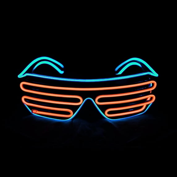 LINLIN Neon Rave Glasses,Neon Glasses Neon Rave Glasses Light Up Flashing LED Sunglasses