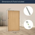 thumbnail image 4 of Head West Traditional Brushed Nickel Framed Wall Vanity Mirror - 18" x 29.5", 4 of 10