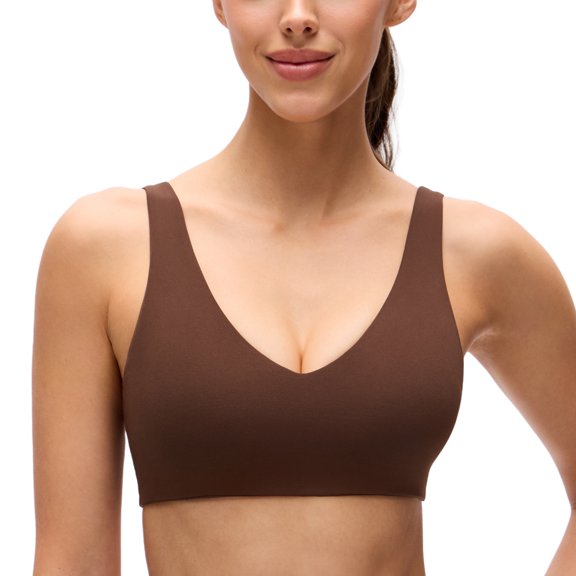 CRZ YOGA Butterluxe V Neck U Back Sports Bras For Women