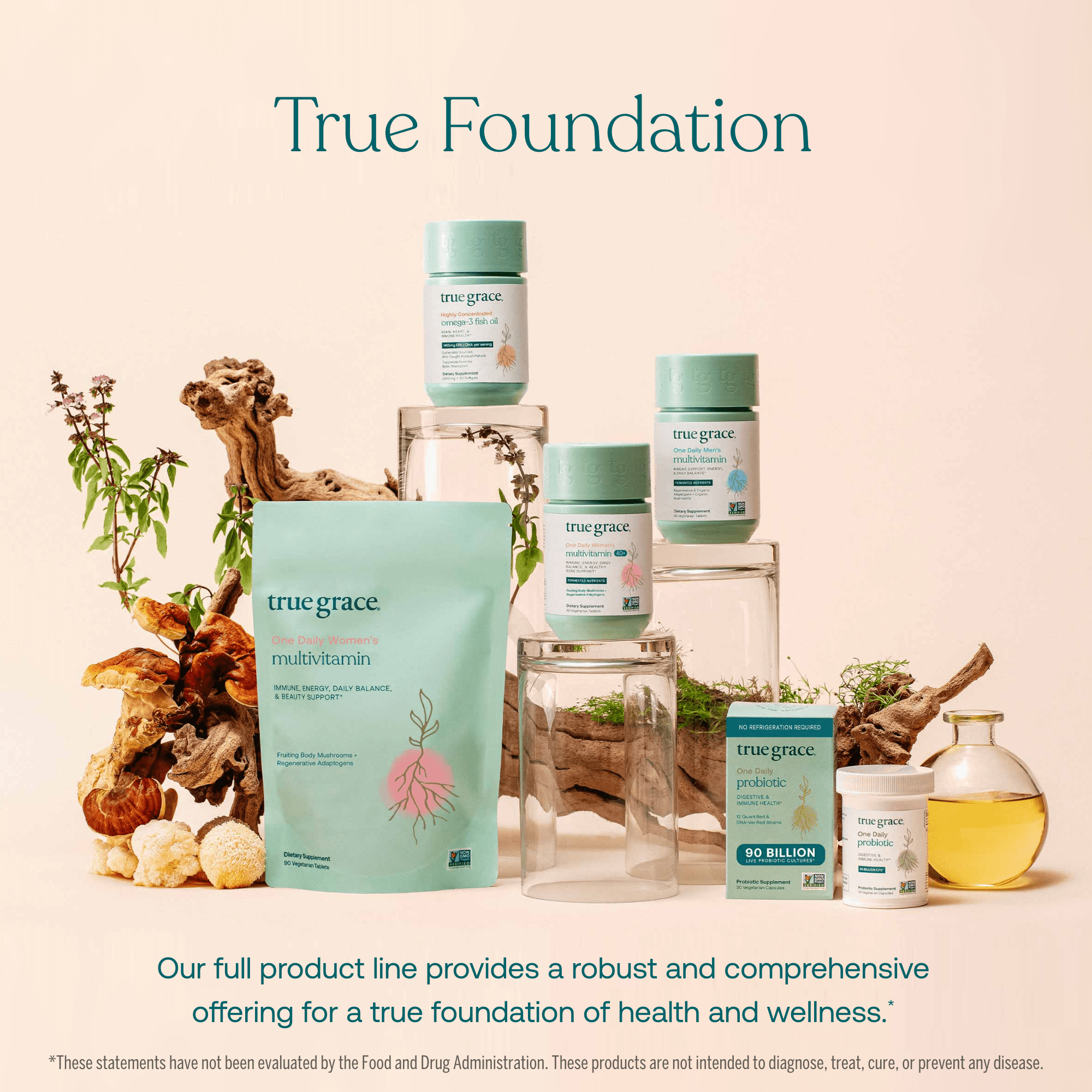 True Grace One Daily Women’s Probiotic - Vaginal & Gut Health - 60 Vegetarian Capsules