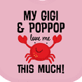 thumbnail image 4 of Inktastic Gigi and Poppop Love Me Crab Boys or Girls Baby Bib, 4 of 4
