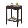 thumbnail image 1 of Wood End Table with Drawer, Narrow Sofa Side Table Bedside Tables with Storage Shelf, 1 of 9