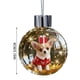 thumbnail image 3 of Adornos navideños de nieve para perros | Bola de cristal con figuras de cachorros con atuendo festivo | Varias razas, incluyendo pastor alemán, chihuahua, maltés y corgi | Adorno navideño para árbol, 3 of 6