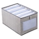 thumbnail image 2 of Organizador plegable de ropa para la ropa con asa - Caja de almacenamiento de tela gris para la organización de armarios y cajones, 14,17x9,84x7,87 pulgadas, organizador de compartimento lavable, 2 of 9