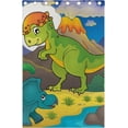 thumbnail image 3 of Coolnut Cute Dinosaurs Thermal Insulated Blackout Grommet Window Curtain Panels 84x55 inch Room Darkening Curtain Set 2 Panels for Living Room Bedroom, 3 of 5