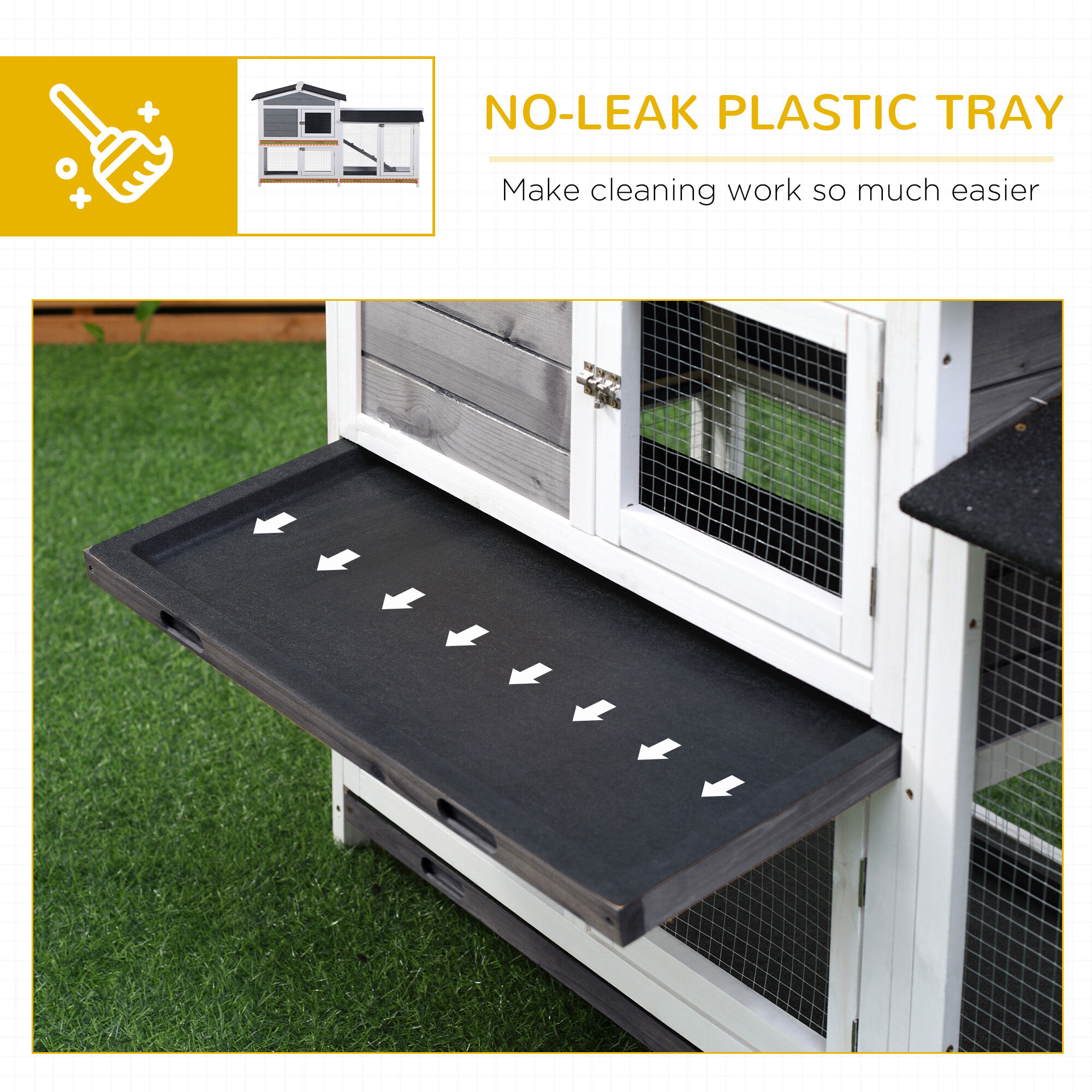 Orthopedic Dog Bed, PawHut 62" Rabbit Hutch, Wooden Bunny Hutch, Guinea Pig Cage, Small Animal Enclosure with Run Area, Removable Tray, Asphalt Roof, Lockable Doors and Ramp, Gray, Grey Dog Bed