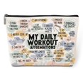 thumbnail image 1 of Bolsa de maquillaje Jeilink Daily Affirmations para mujer, algodón, 1 of 5