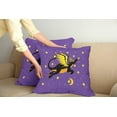 thumbnail image 2 of Ambesonne Dragon Throw Pillow Cover 2 Pack, Moon and the Stars at Night, 24", Blue Violet Yellow, 2 of 5