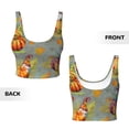 thumbnail image 5 of Picia Gnomes With Pumpkins Sports Bra for Women,Padded Strappy Sports Bras Medium Support Yoga Bra with Removable Cups,Running Yoga Bra-Large, 5 of 9