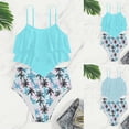 thumbnail image 4 of FASHOFT Girls Two Piece Swimsuits Tiered Ruffle Adjustable Straps Bathing Suit Floral Print Girl's Swimwear Sky Blue1 10-11 Years, 4 of 4